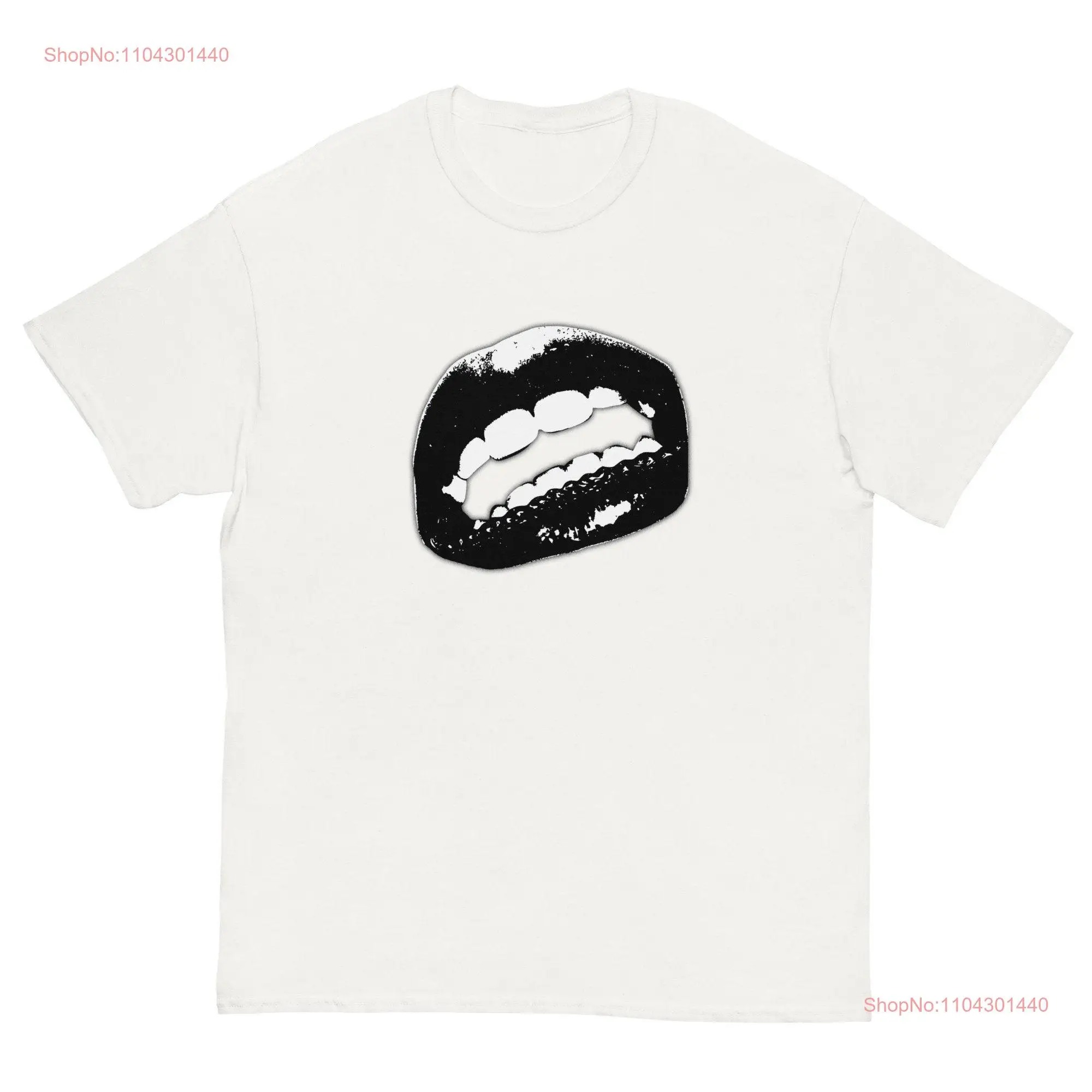 

B W Lips Streetwear T Shirt Y2K Retro Merch Vintage long or short sleeves
