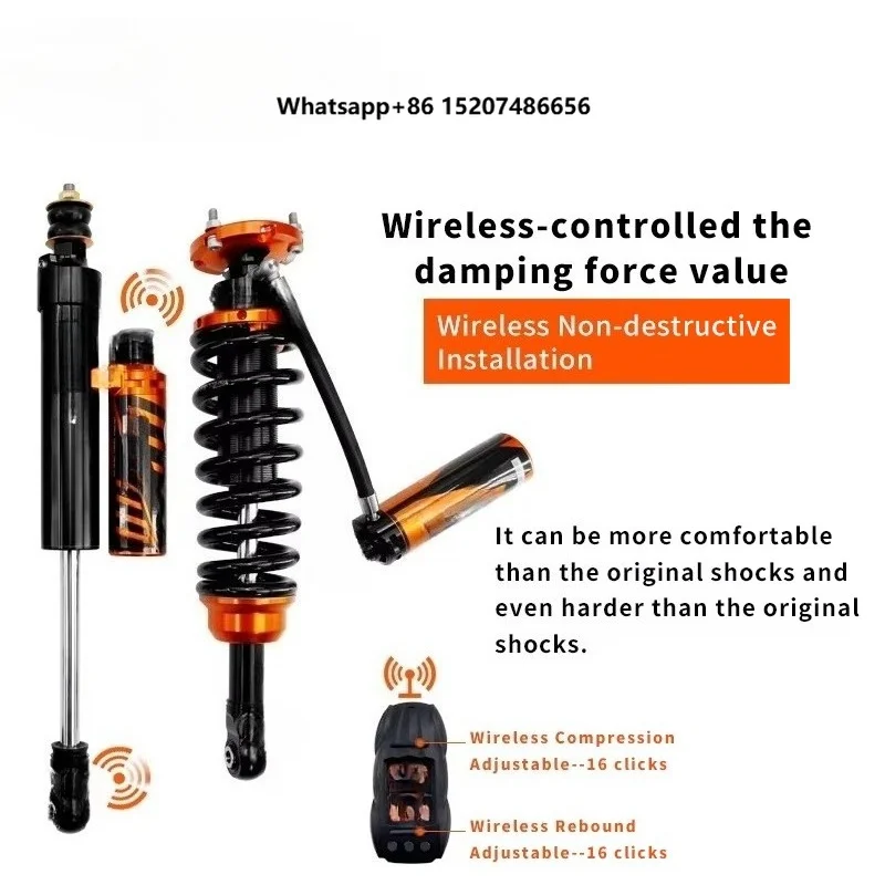 Nitrogen Coilover  Suspension Shock Absorber with Height and Compression & Rebound Adjustable