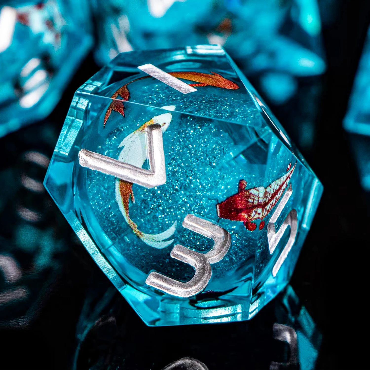 

D&D Flow Core Dnd Sharp Edge Resin Dice Set D and D Dungeon and Dragon Pathfinder Role Playing Games Red RPG Polyhedral D+D Dice