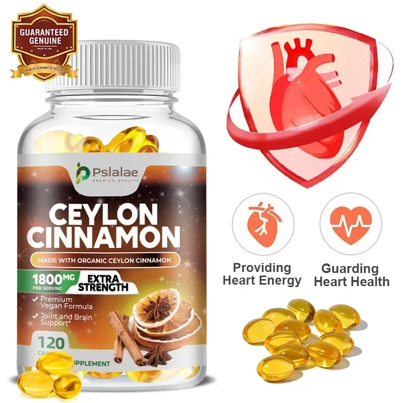 Ceylon Cinnamon Made with Organic Ceylon Cinnamon 1800 Mg - A Natural Antioxidant That Provides Heart Support