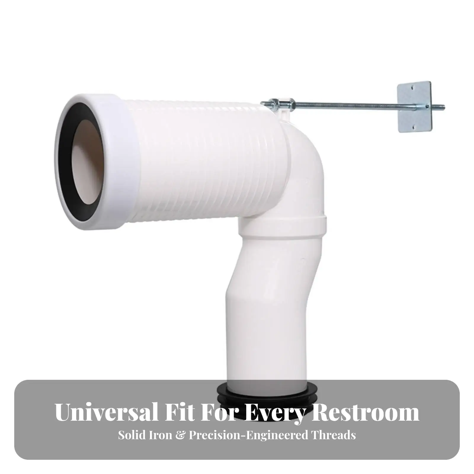 Durable Toilet Drain Screw Set Complete Hardware for Mounting Drain Pipe in Bathroom New Installation or Maintenance