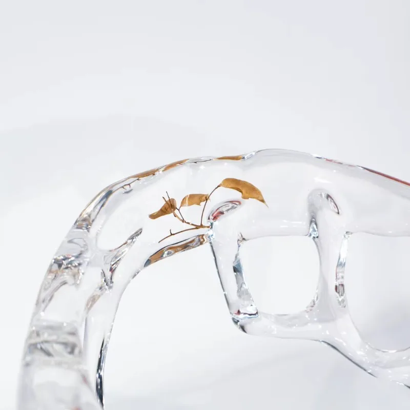 Transparent art crystal chair backrest acrylic furniture stool crystal chair