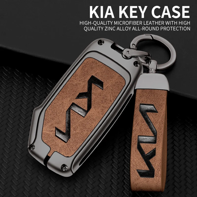 Zinc Alloy Car Key Case Case Shell Holder For Kia Sportage 2023 2024 Ray Sorento Soul Telluride Cerato 2020 K5 K8 2022 Accessory