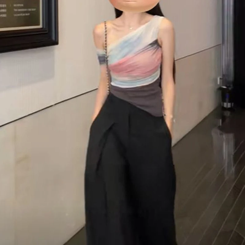 T-Shirt à manches courtes asymétrique épaule dénudée pour femmes, haut court d'été