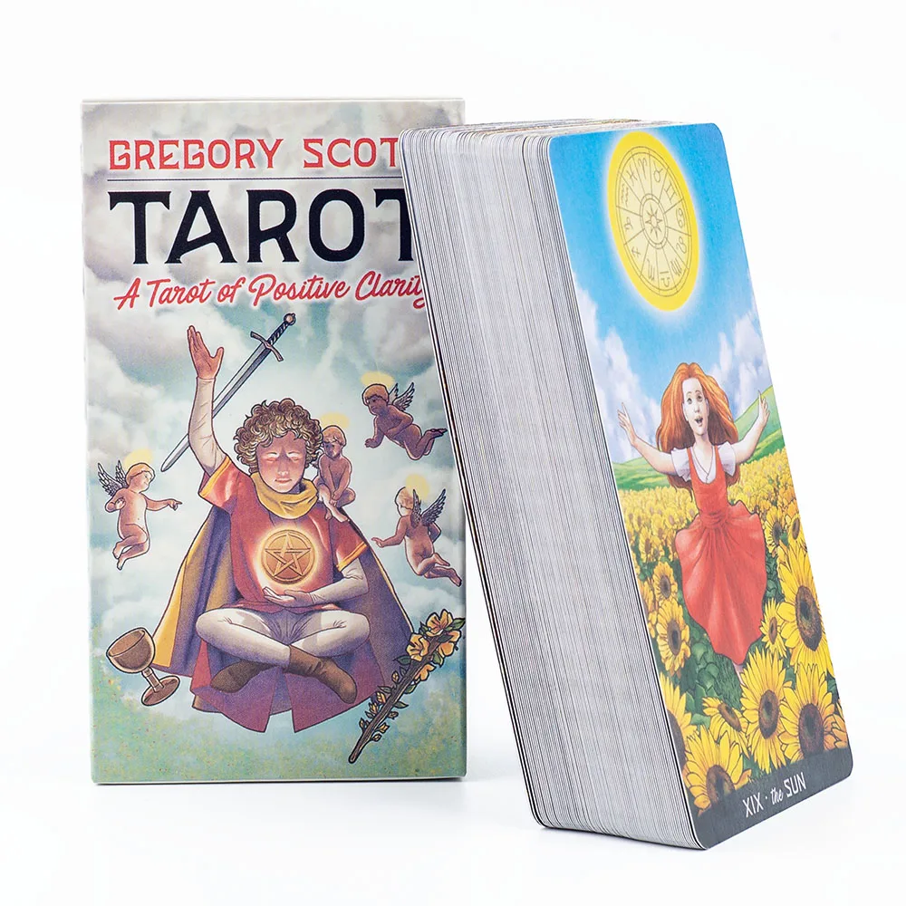 Hot Selling Gregory Scott Tarot 78-Card Deck English Visions For Beginners Puzzle Leisure Family Friend Party Game 11.1*6.1cm