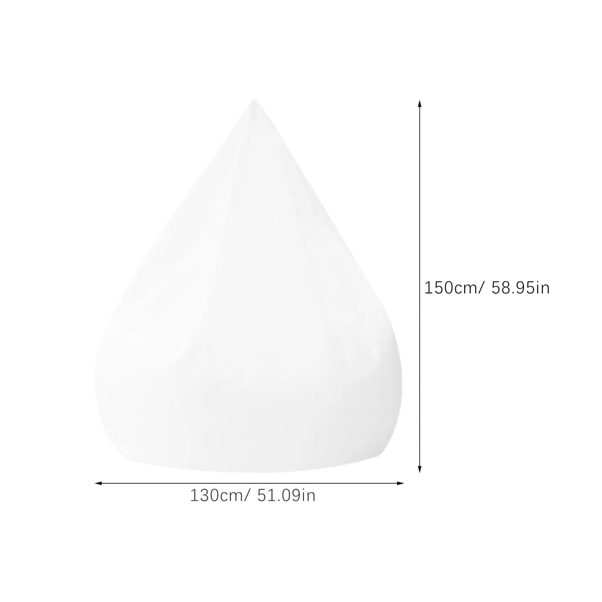 Inch Bean Bag Replacement Bean Bag Cover Sofa 51x59x43 Liner Breathable Mesh Fabric Inner Sleeve Chair Stuffing