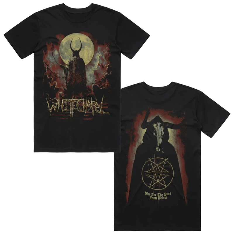

Whitechapel Russian Rock Black Gold Peripheral Dark Gothic American Cool Loose Direct Spray Men's and Women's T-shirts