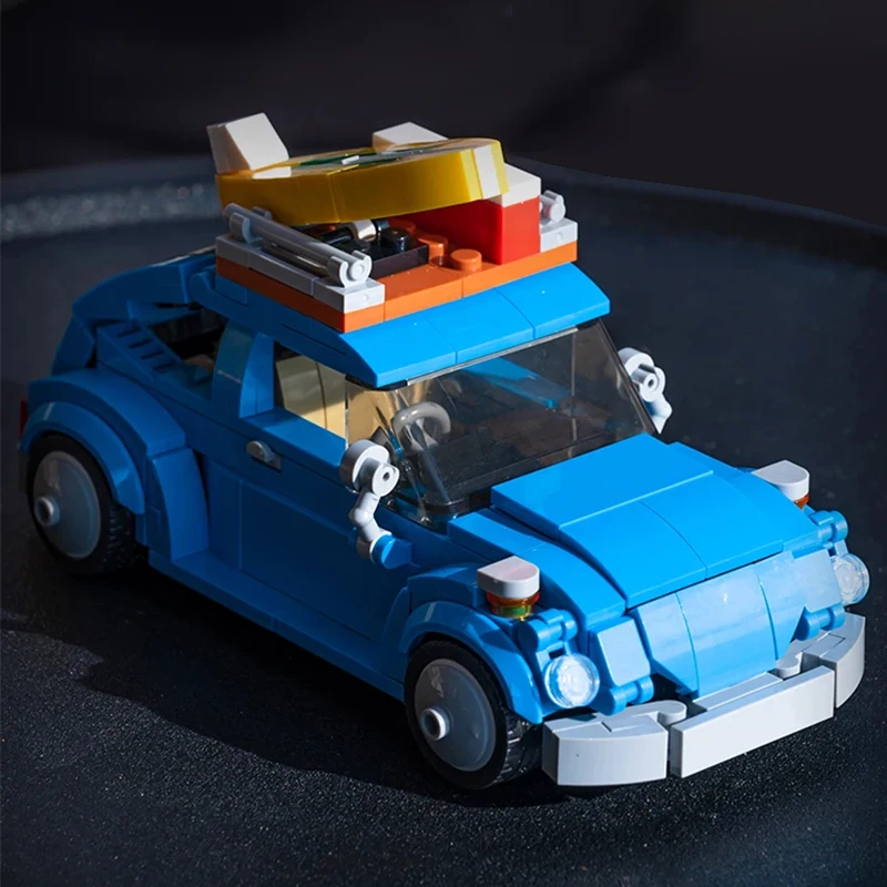 MOC 8805 Beetle Camper Model klocki pojazdy techniczne cegły DIY Puzzle zabawki z pudełkiem wystawowym świąteczne prezenty dla dzieci