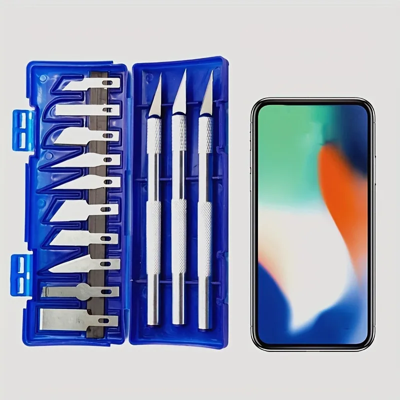 13pcs Aluminum Alloy Carving Knife Tool Set-Ldeal for Paper-cutHandcraft, and Model Making!