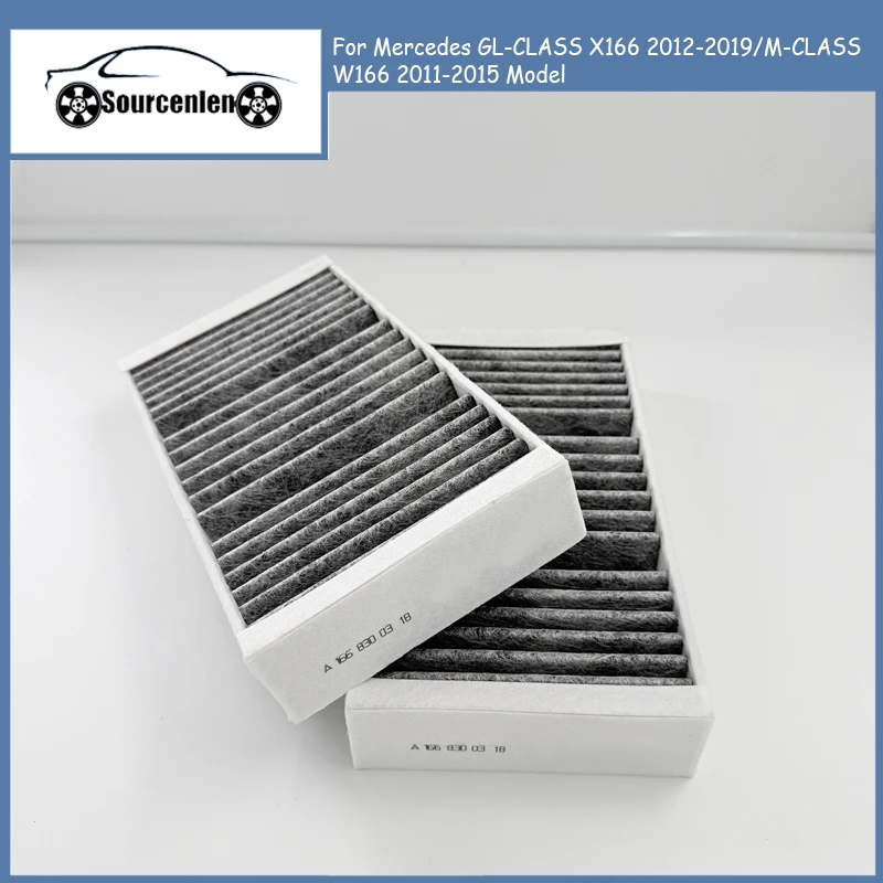 

Cabin Filter A1668300318 for Mercedes GL-CLASS X166 2012-2019/M-CLASS W166 2011-2015 Model Car Carbon Fiilter A1668307201