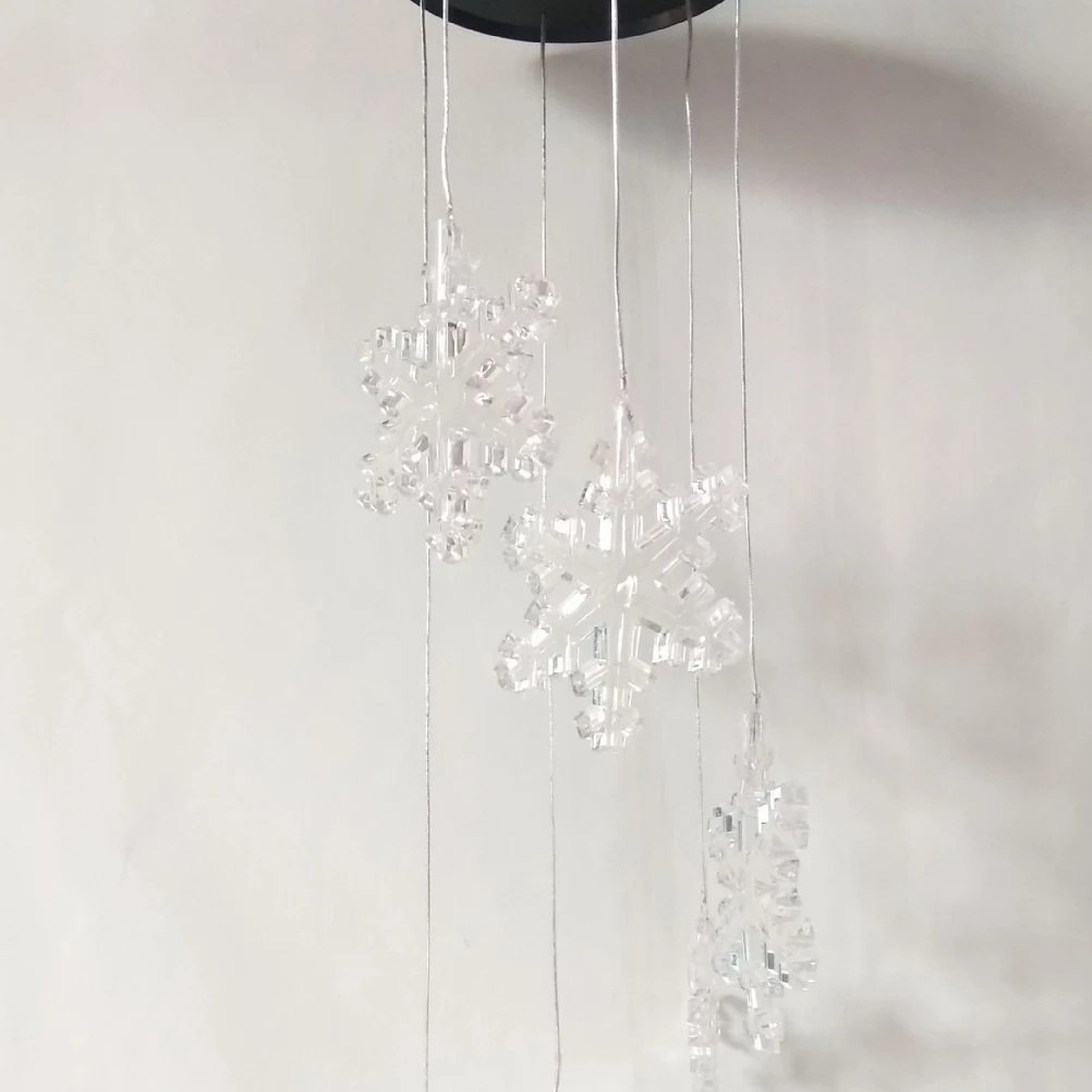 

1PC Solar Wind Chime Light LED Color Saving Waterproof Garden Home Decoration Lighting Snowflake for Outdoor