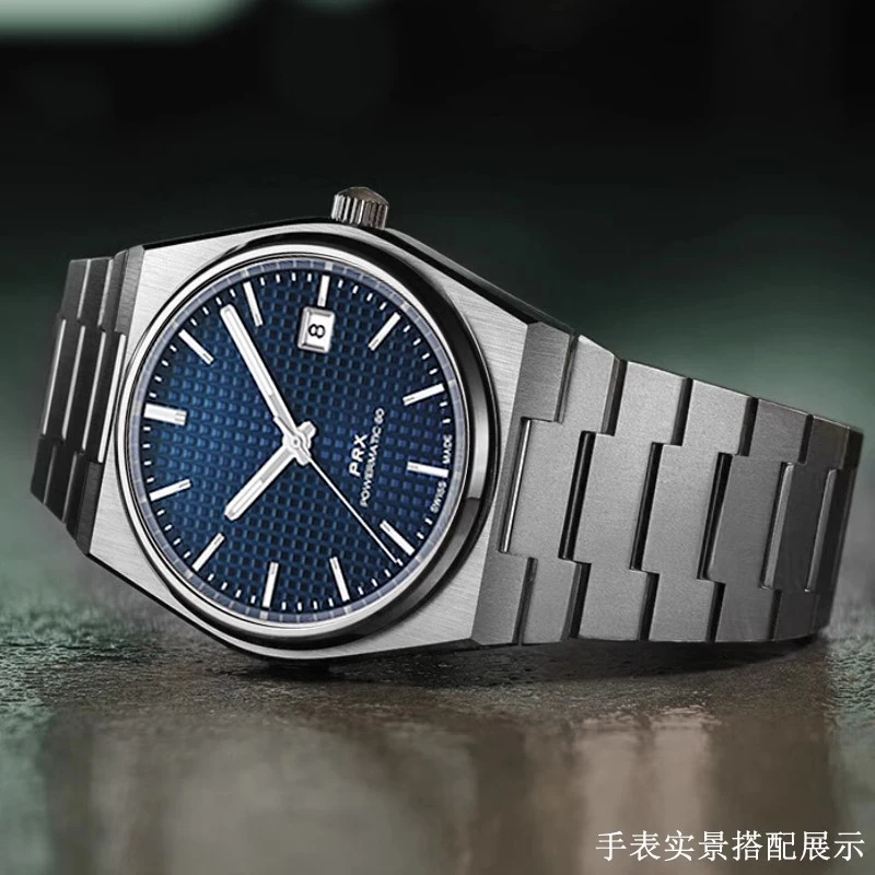 Pulseira de relógio convexa de 12 mm para Tissot Tissot PRX super player T137.407 T 137410   Pulseira masculina de acessórios de pulseira de aço inoxidável