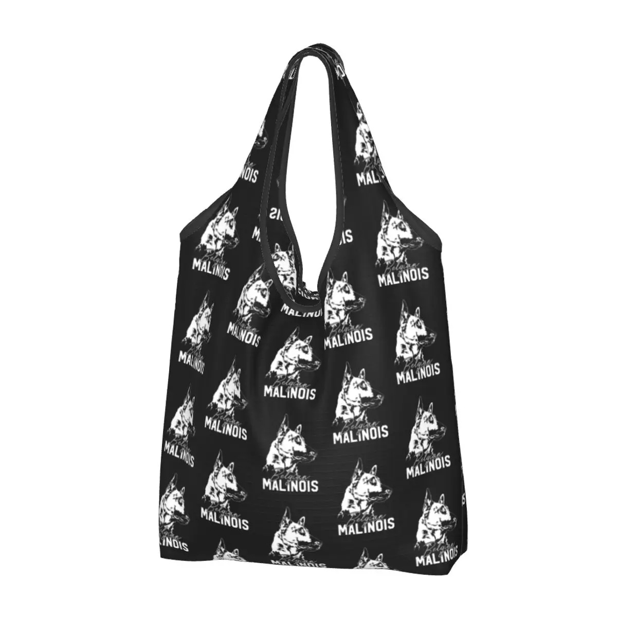 Belgian Malinois Dog Grocery Shopping Tote Bag Women Funny Mechelaar Shepherd Dog Shopper Shoulder Bags Large Capacity Handbag