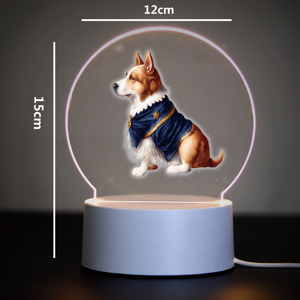 Corgi 3D Led do sypialni lampki nocne zmienna kolorowa lampa stołowa 3D lampka nocna z czarna podstawa do światła dekoracja sypialni