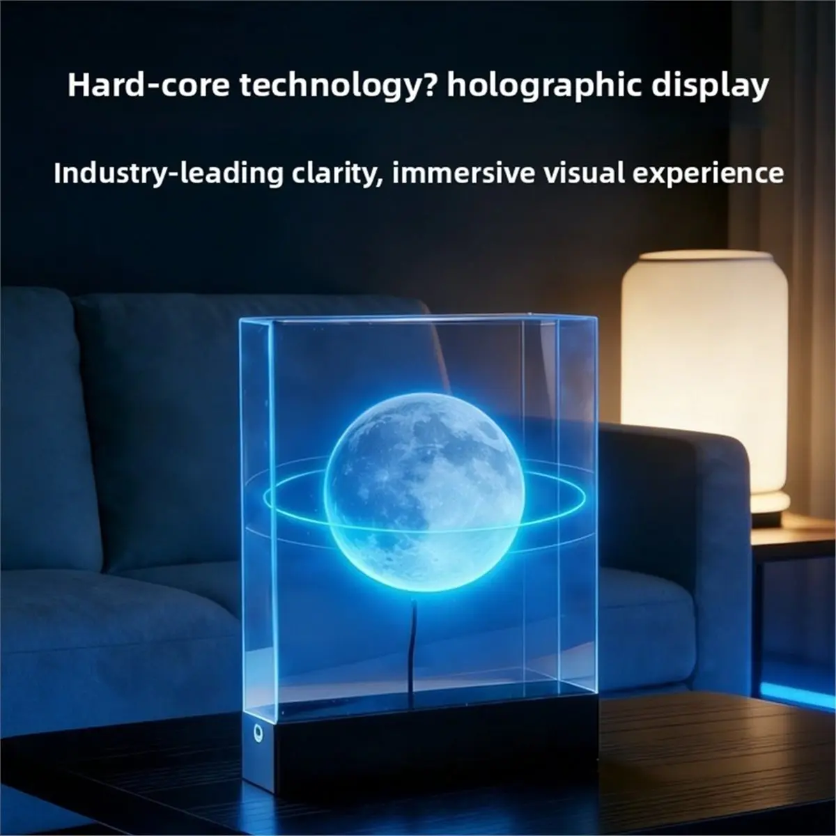 3D Hologram Desktop Birthday Gift USB 5V Holographic Box AI Animation Robot Display Transparent Screen 23x20x7cm
