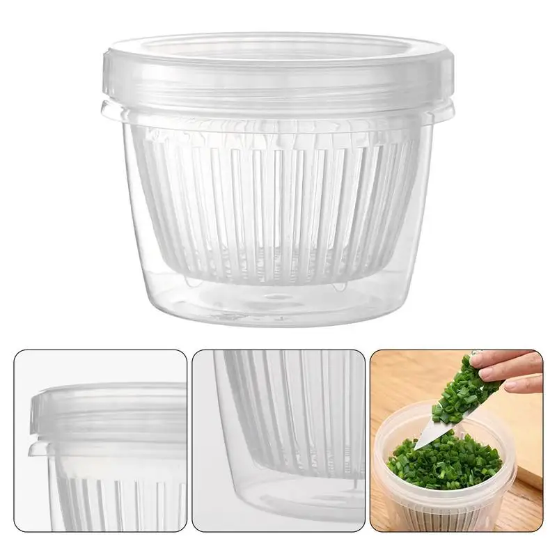 Vegetable Storage Box Double Layer Onion And Garlic Storage Freezing Garlic Cloves Bulbs Onion Keeper For Garlic Home Kitchens