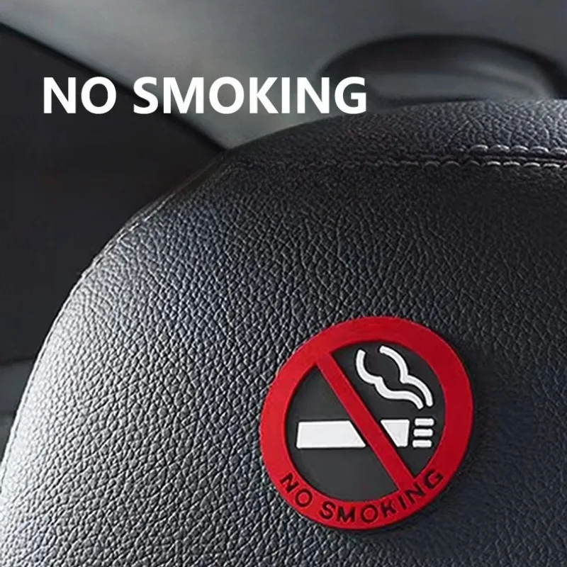 No Smoking Car Stickers Styling Round Red Sign Vinyl Sticker For Auto Motorcycle Home Wall Outdoor Car Accessories
