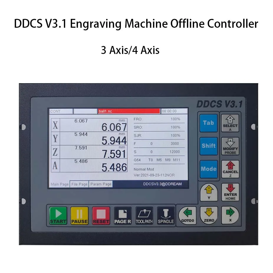 DDCSV4.1 DDCSV3.1 CNC Offline Motion Control System Motor Motion Controller Instead Of Mach3 Motion Control System Metal Housing