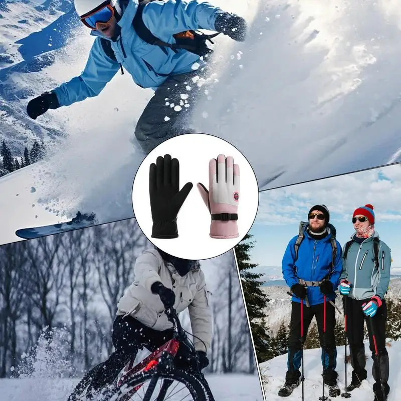 Skiing Gloves Cycling Gloves Wind Proof Cold Weather Winter Warm Snow Gloves for Driving Hiking Snow Work Men & Women