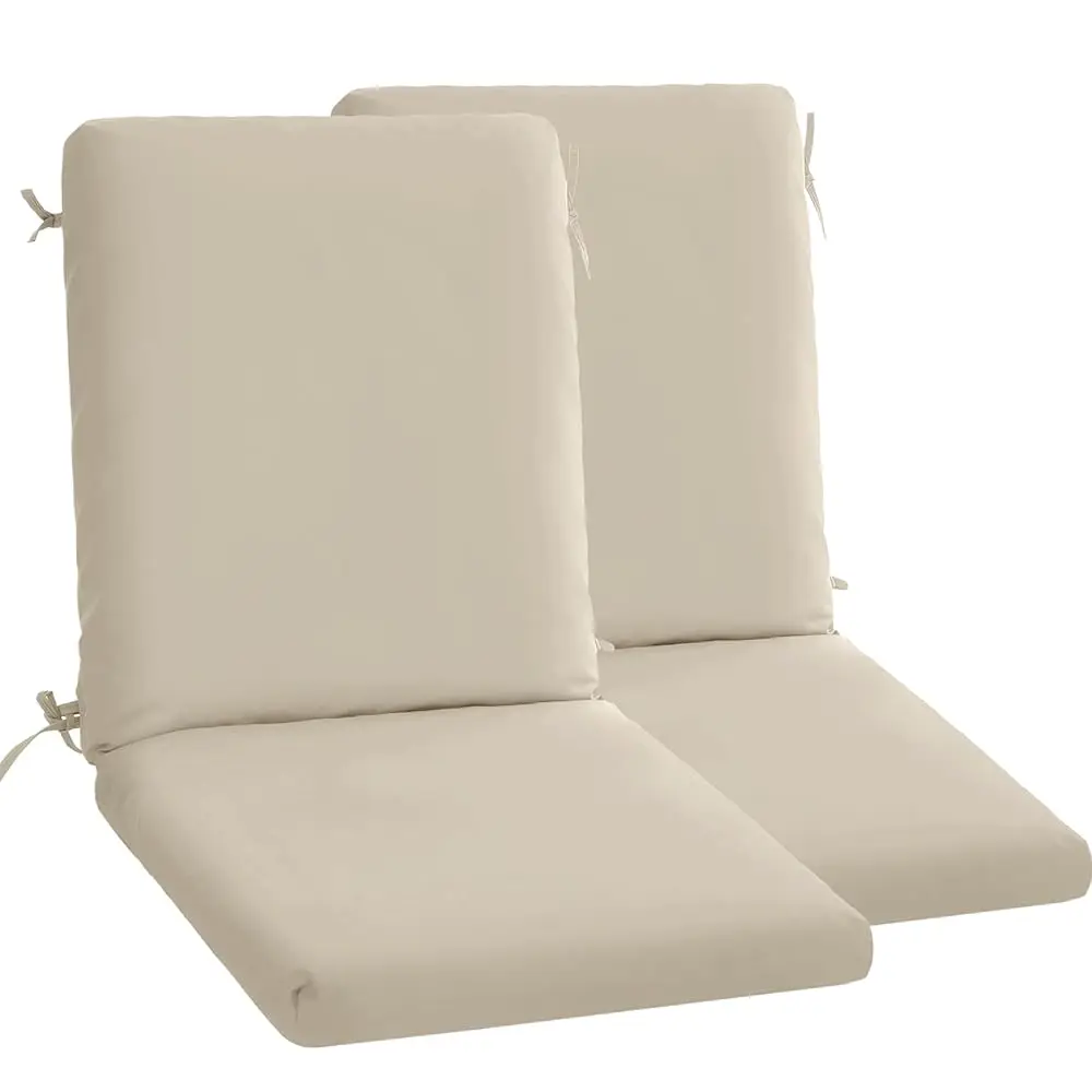 

High Ba Outdoor Chair Cushions Set Of 2-44''X20'' Patio Dining Chair Cushions With Waterproof, Fade-Resistant, Removable &