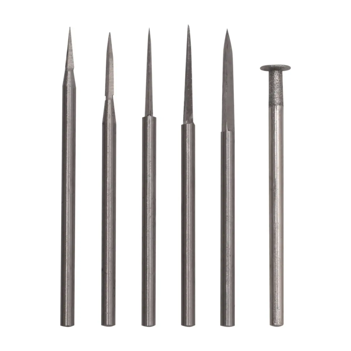A74U Wood Carving Drill Bits Set,6Pcs Engraving Drill Accessories Bit Wood Carving Kit for Rotary Tool, for Carving Engraving