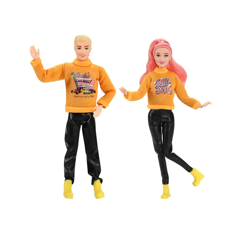 

30cm Fashion Couple BABI Boyfriend Girlfriend Doll Creative Boyfriend Ken Girl Princess Doll Winter Trend Couple Set Toys