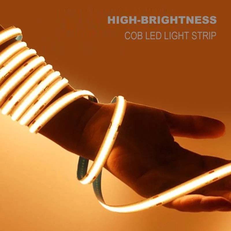 

High Brightness DC12V COB led light strip,24v led flex strip,led soft strip waterproof 12V High Density Linear Lighting 20m/lot