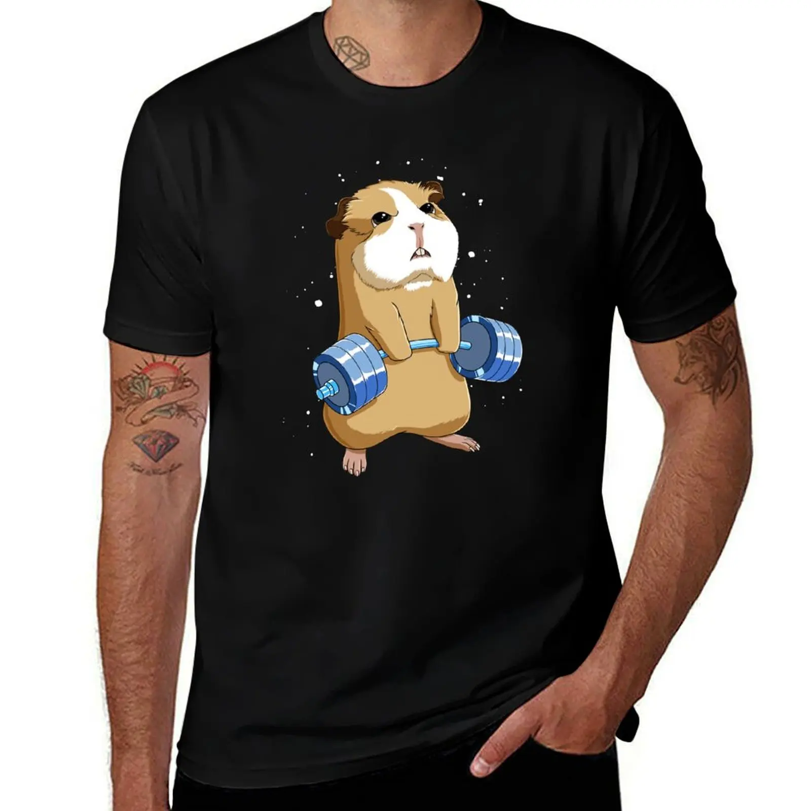 

Funny Weight Lifting Fitness Gym Guinea Pig T-Shirt valentines boutique clothes blue archive graphics Anime t-shirt t shirts men