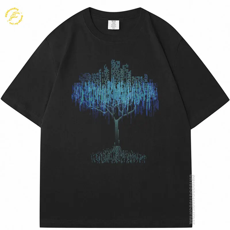 

Binary Tree Coding Computer Programmer Oversized 2025 Hot Tee Men's T-Shirt Ropa Y2K Hombre 남자 오버핏 반팔 T Shirt Homme Coton 100%