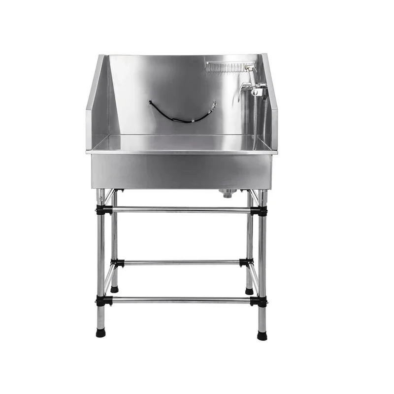 Sustainable Eco-Friendly Pet Care Bathing Tub Station for Pet Store Clinics and Grooming Products Made of Stainless Steel