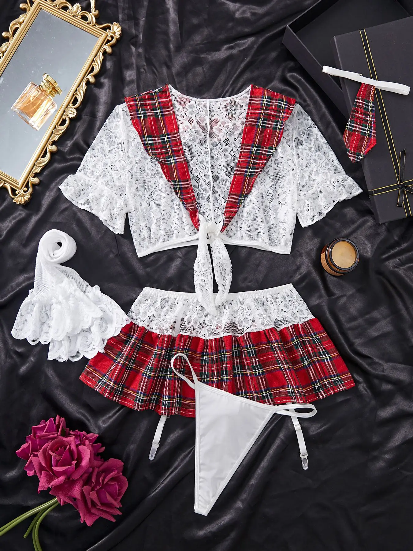 Disfraz de Cosplay de Colegiala Sexy, Lencería Erótica, Ropa Interior Sexy para Mujer, Atuendo Sexy de Estudiante, Babydoll, Disfraz de Juego de Roles