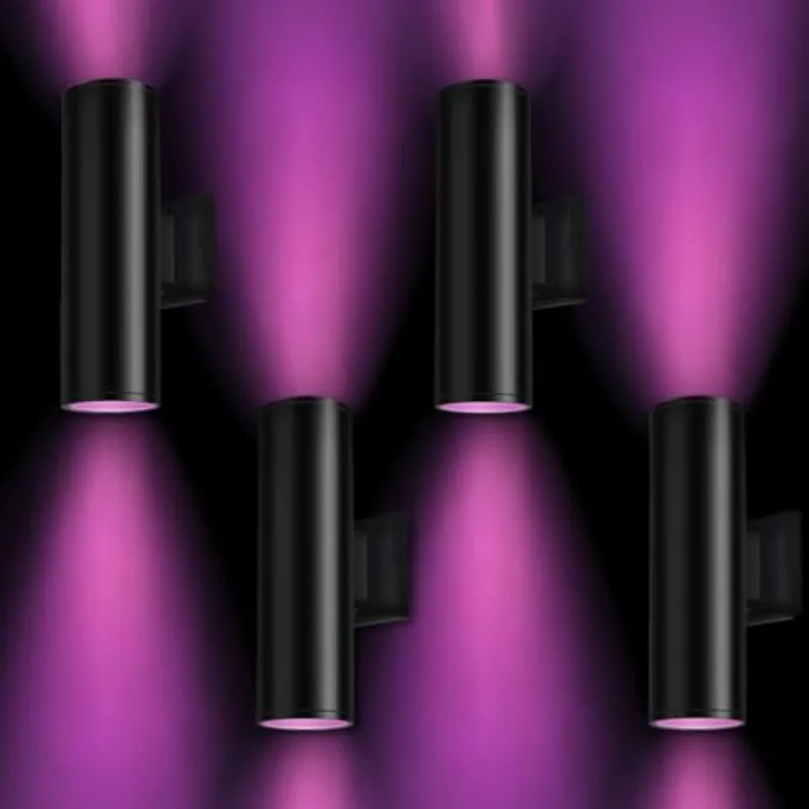 

RF Remote Control RGB Colour Changing Lighting LED Double Up and Down Outdoor Wall Light, White Temperature 2700k- 6500k RGB+CC