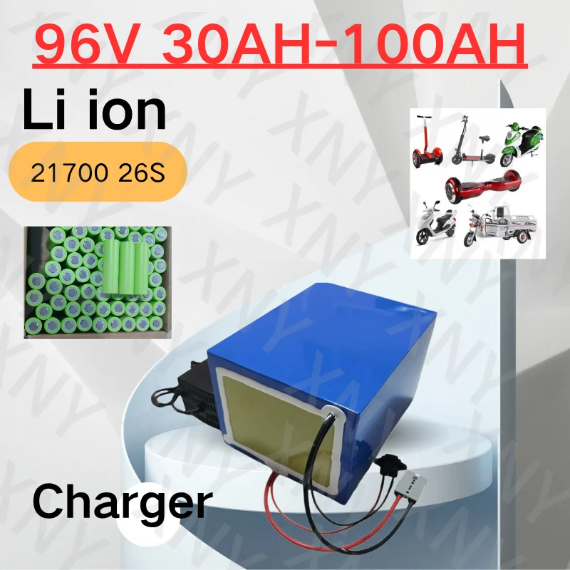 

96 В 50 Ач 80 Ач 100 Ач 30 Ач 40 Ач литий-ионный аккумулятор Bluetooth BMS APP для 5000 Вт мотор-робот-самокат мотоцикл AGV + зарядное устройство