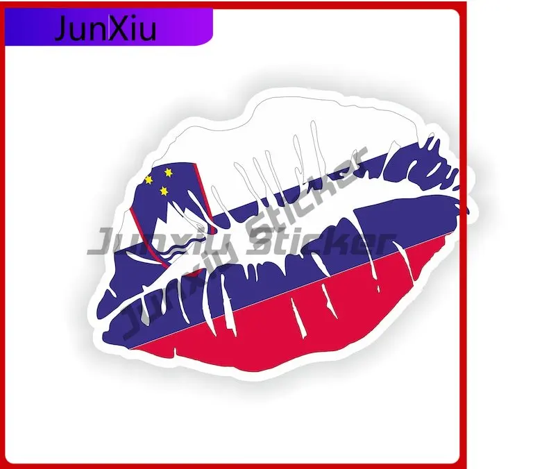 

Slovenia Lips Flag Sticker Car Scratch Cover Auto Rv Stickers Decorative Refit Decals Suv Accessories For Bumper Motorcycle Helm