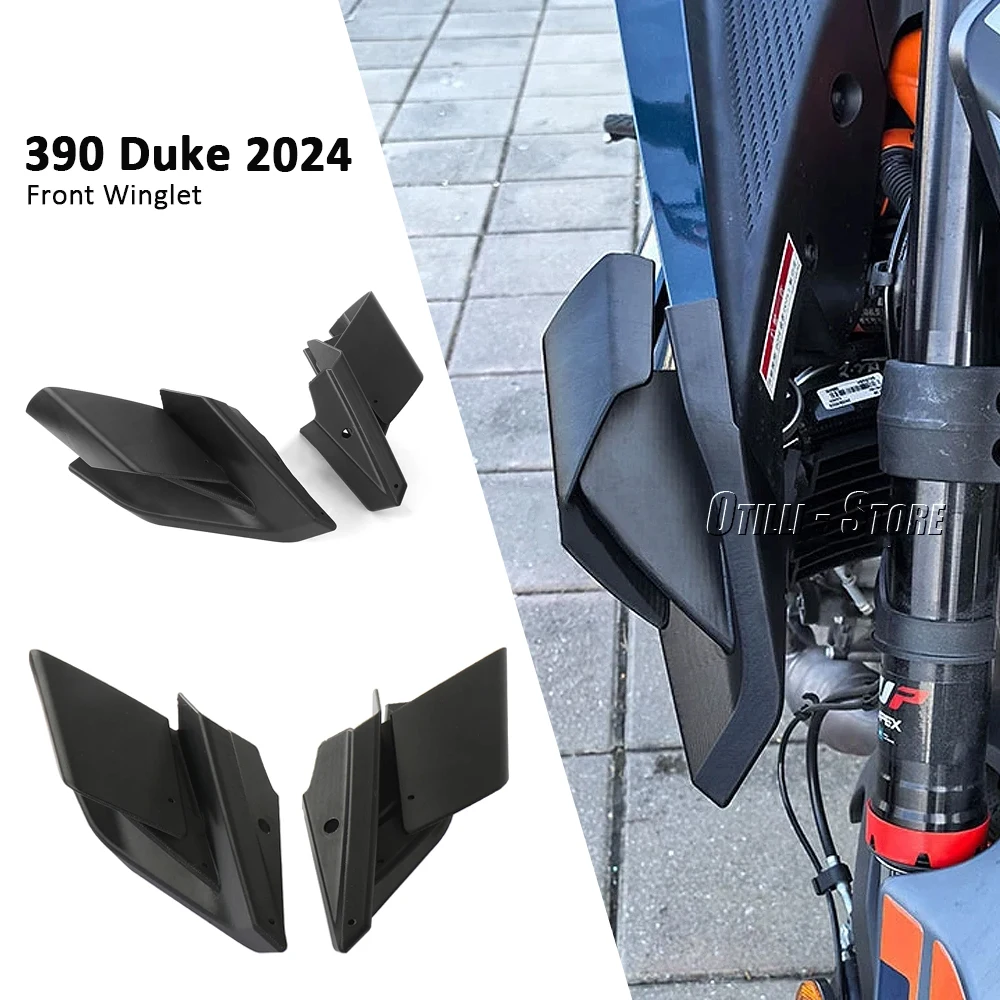 New Motorcycle Accessories Winglet Aerodynamic Wing Kit Spoiler Black For 390 Duke 390Duke 390 DUKE 2024