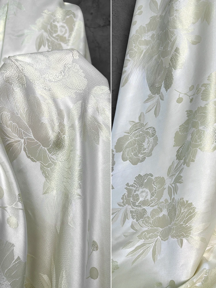 Satin Fabric Brocade Jacquard Camisole Dress Clothing Designer Wholesale Cloth for Diy Sewing Mulberry Material