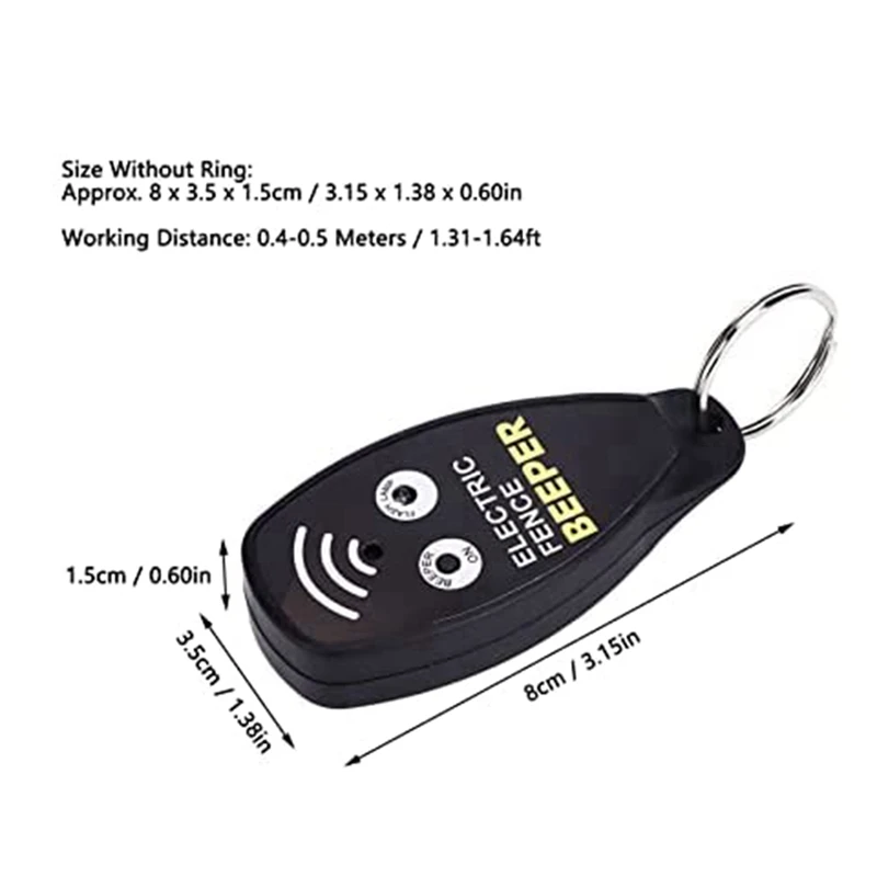 2X Fence Voltage Tester, Simple Red Light Electric Fence Beeper Weatherproof For Farm