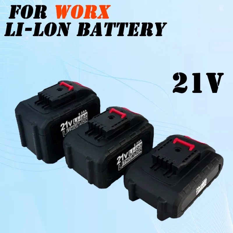 21V 3.0/6.0/9.0Ah Cordless Rechargeable For Worx Battery Power Battery,Replace Impact Drill Battery Spare Battery for Power Tool