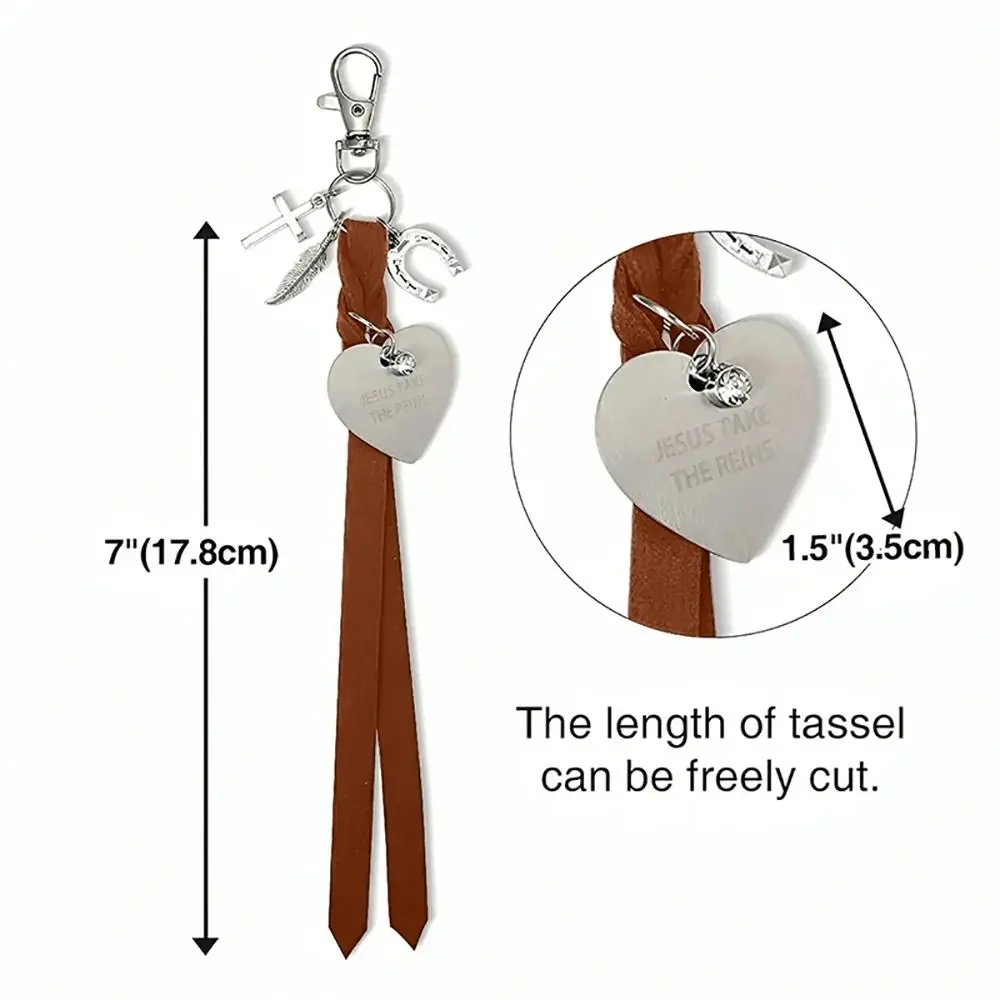 1 قطعة SHE HE السرج القلب الحلي سبائك الجلود خمر السرج حلقة رئيسية تنوعا حماية هذا المتسابق والحصان