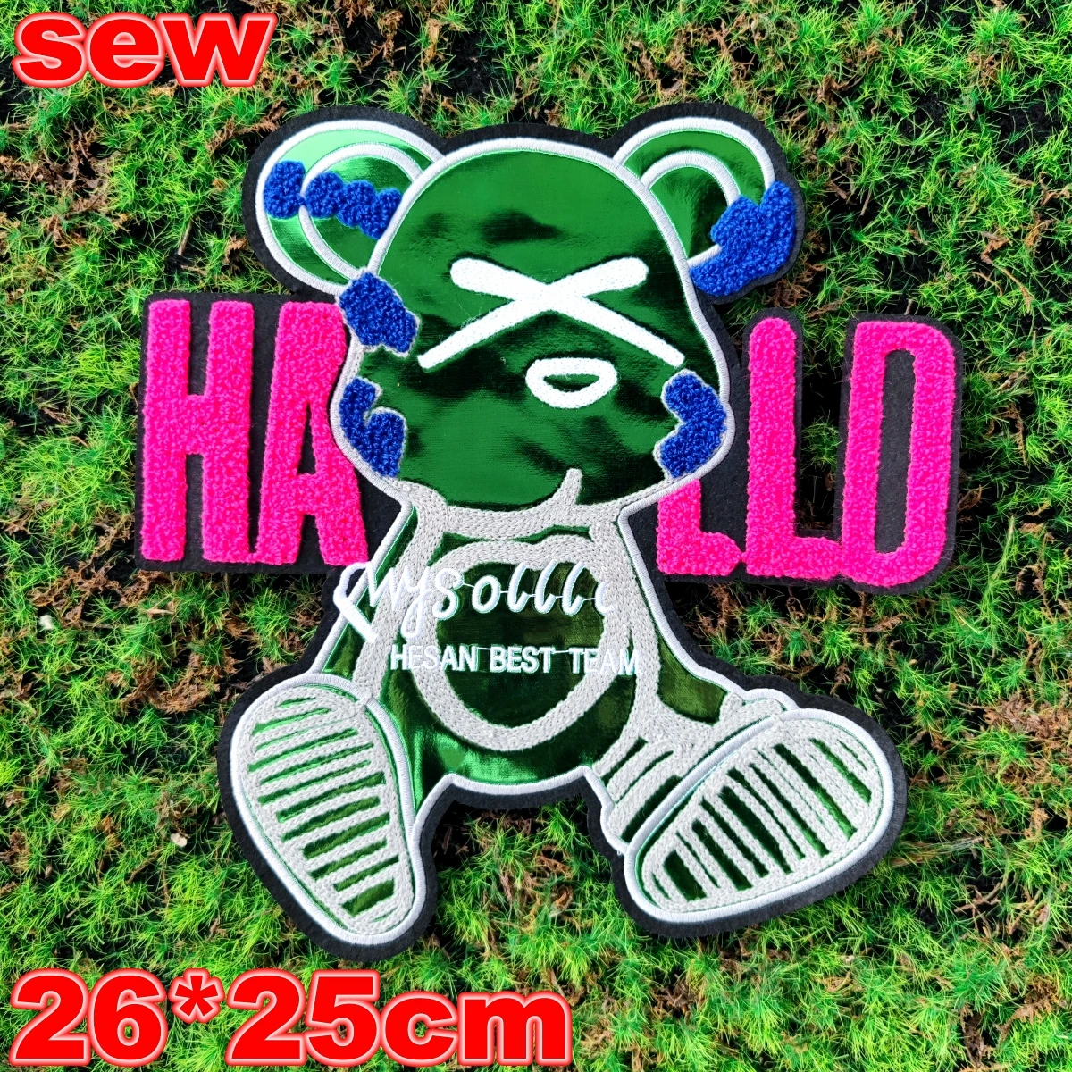 Embroidery Chenille Patch Bear Animal Cartoon Badges Bears Appliques dogs Patches for Clothing DIY Accessory ID235291