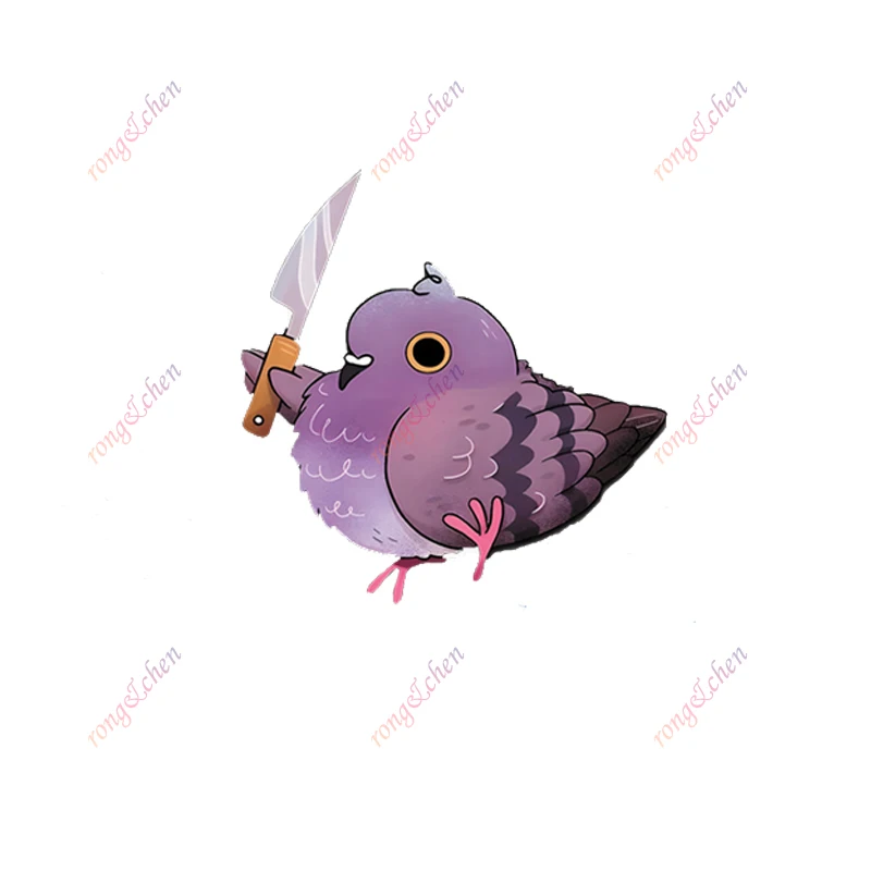 

Funny Car Sticker Angy Pigeon with A Knife for Car Motorcycle Racing Helmet Laptop Trunk Body Car Window Surfboard PVC Decals