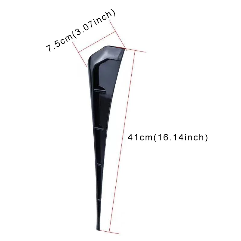 Car Side Fender Vent Sticker Pair Universal Fit ABS Plastic Decorative Wing Trim Black Finish Easy Install Exterior Accessories