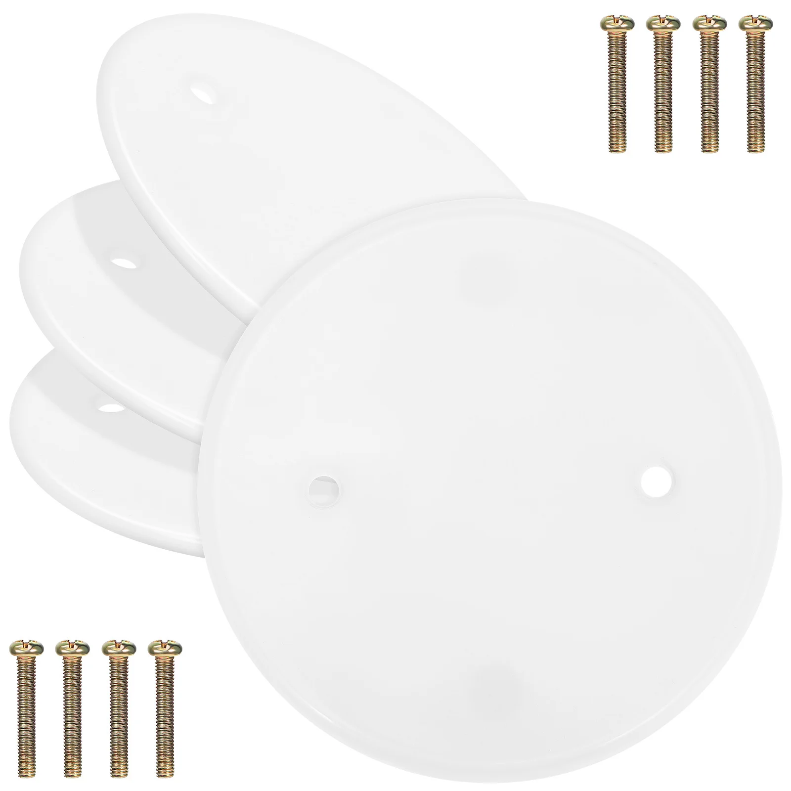 

4Pcs Round Cover Plates Ceiling Blank Up Covers Easy Install Flat Electrical Box Caps Ceiling Blank Plate Electrical Covers