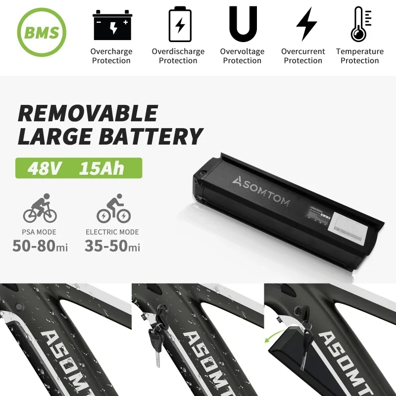 SR6 Mountain Electric bike 750W Motor 48V20AH lithium Battery 26 Inch tire E-Bike 45km/h Off-Road riding Electric Bicycle image 8