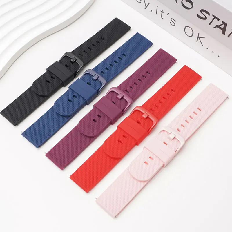 20mm 22mm Quick Release Strap For Omega MoonSwatch Replace WatchBand Silicone Rubber Universal Wrist Band Sport Belt Accessories