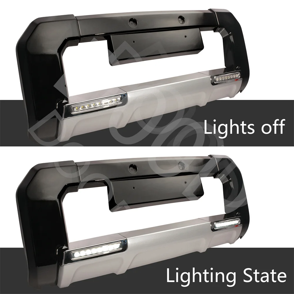 Auto Front Bumper With Led Drl Fit For Hilux Vigo 2008 2009 2010 2011 2012 2013 2014 Exterior ABS Bumper Cover Auto Parts