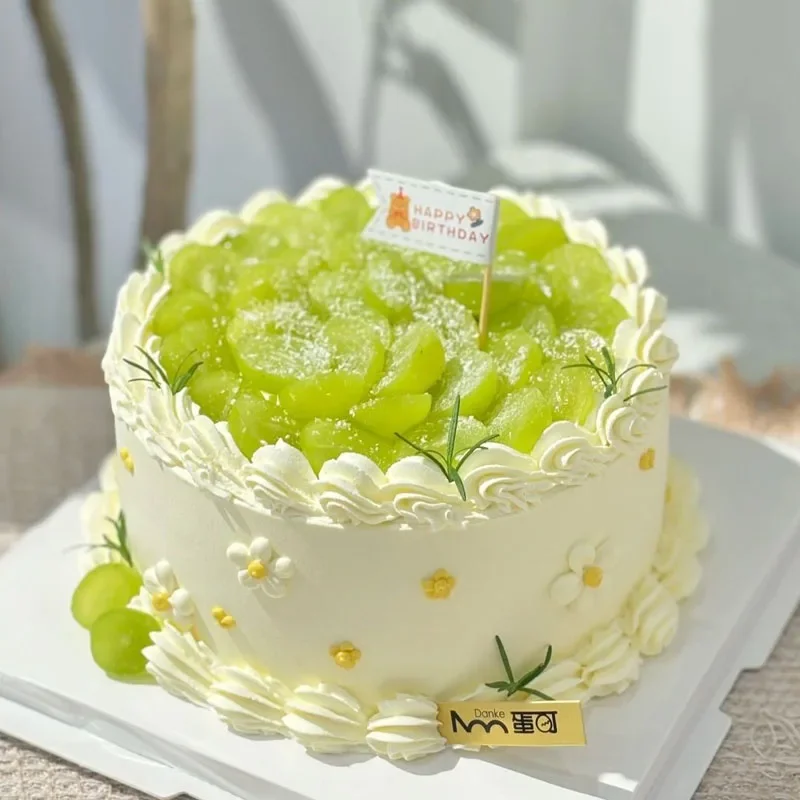 Simulation Birthday Cake Model Fake Fruit Cake Plastic Mold Showcase Sample Display Ornaments Party Decoration Photography Props