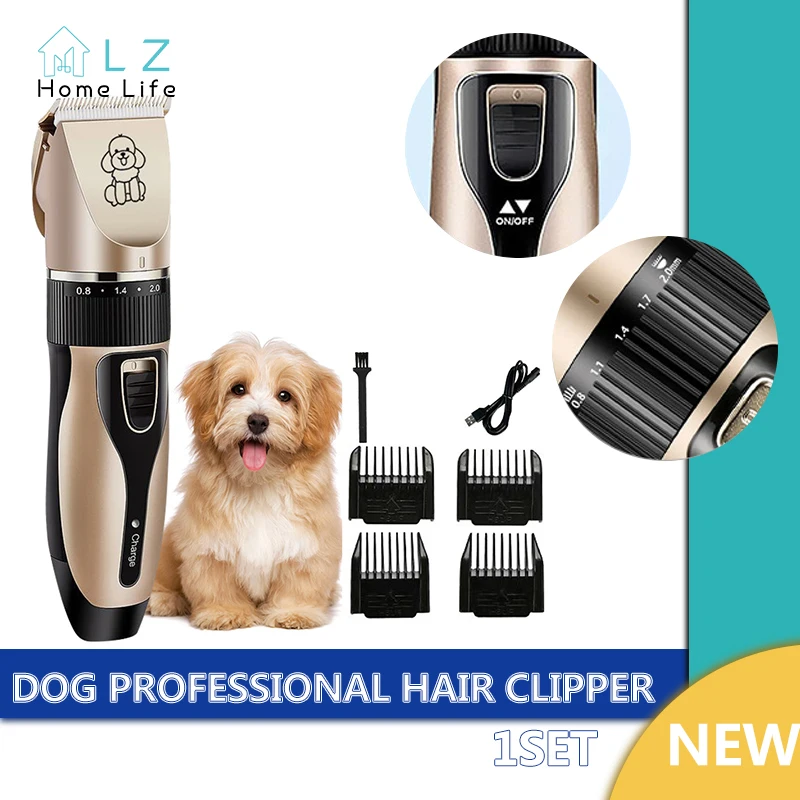 Professional Dog Hair Clipper Electrical Grooming Trimmer for Pets USB Rechargeable Cat Shaver Animals Haircut Machine