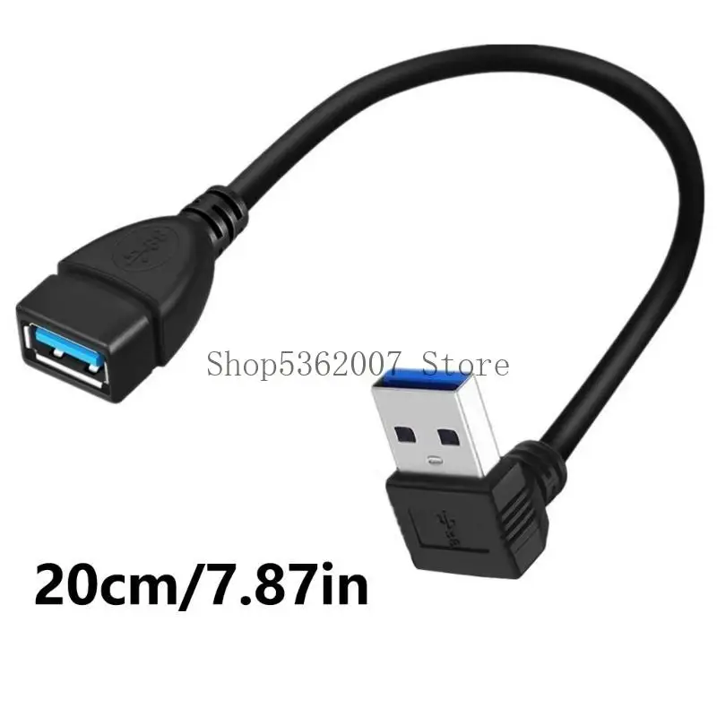 USB3.0 Cavo estensione da maschio femmina 90 gradi angolare cavo USB3 Cord Extender USB per trasferimento rapido dei dati e