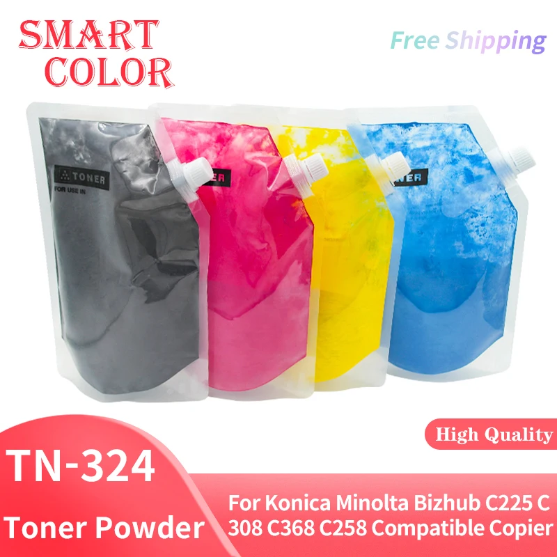 

TN324 Toner 1000g For Konica Minolta Bizhub C225 C308 C368 C258 TN 324 Compatible Copier Refill Toner Powder